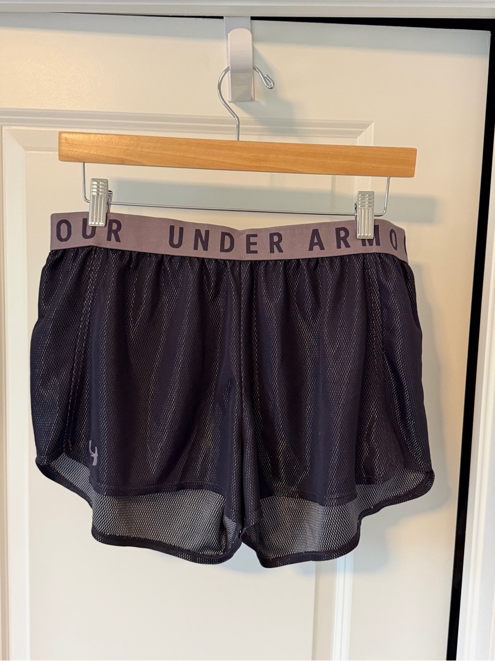 Under Armour Women's Deep Purple Mesh Running Shorts
